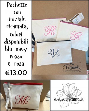 Pochette con Iniziale Farfalla