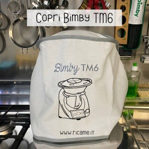Copri Bimby/ Thermomix TM5, TM6 o TM31 a forma di casetta in piquet  trapuntato per proteggerlo dalla polvere e per abbellire la cucina -   Italia