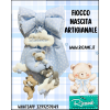 Fiocco Nascita Orsetti e Nuvole Azzurro