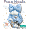 Fiocco Nascita Orsetti e Nuvole Azzurro