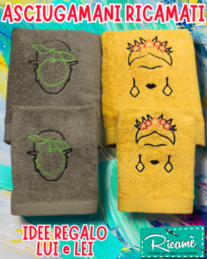 Asciugamani Frida e Magritte
