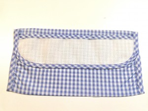 bustina porta tovagliolo azzurra