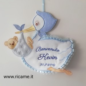 Fiocco Nascita Cicogna Azzurra