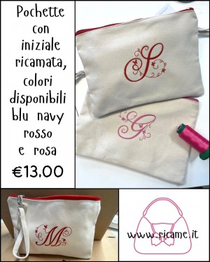 Pochette con Iniziale Farfalla