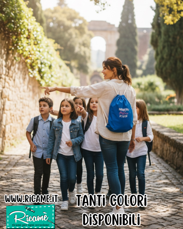 Sacca Zaino Maestra idea regalo fine anno