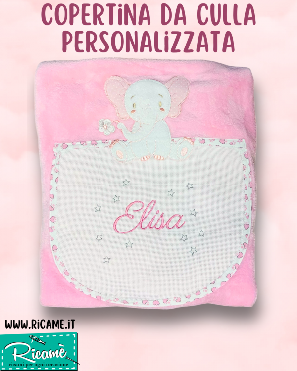 Copertina neonato con nome