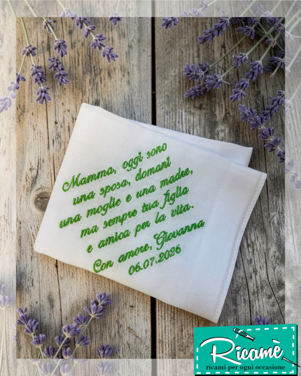 fazzoletto mamma sposa