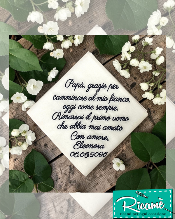 Fazzoletto Papà Sposa Smeraldo