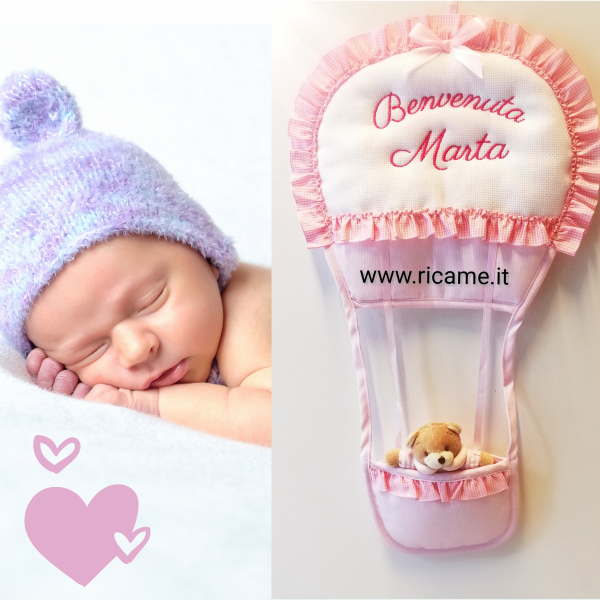 fiocco-nascita-mongolfiera-rosa peluche