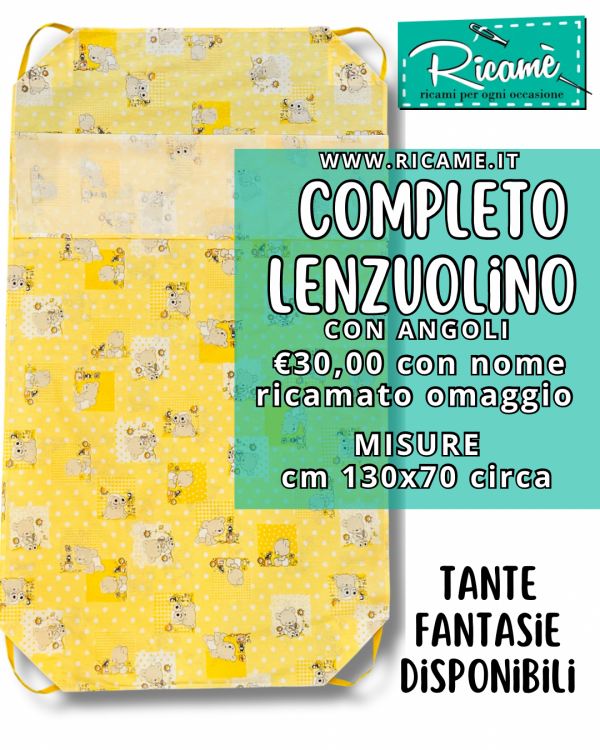 Lenzuolo asilo angoli