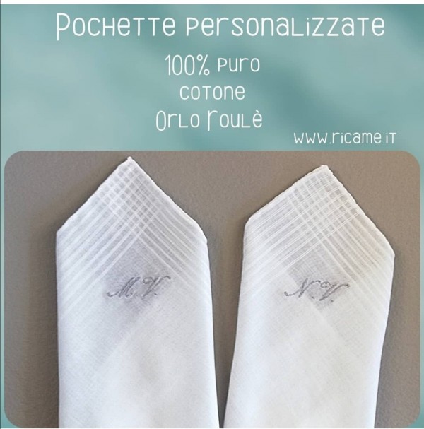 pochette con ricamo personalizzato